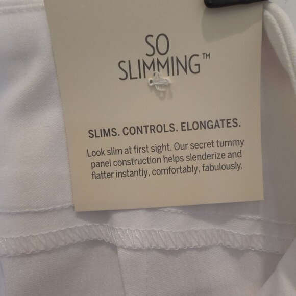 Chico's So Slimming White Slim Stretch Size 1.5 Women's Size 10 Crop Fit NTW - Picture 5 of 10